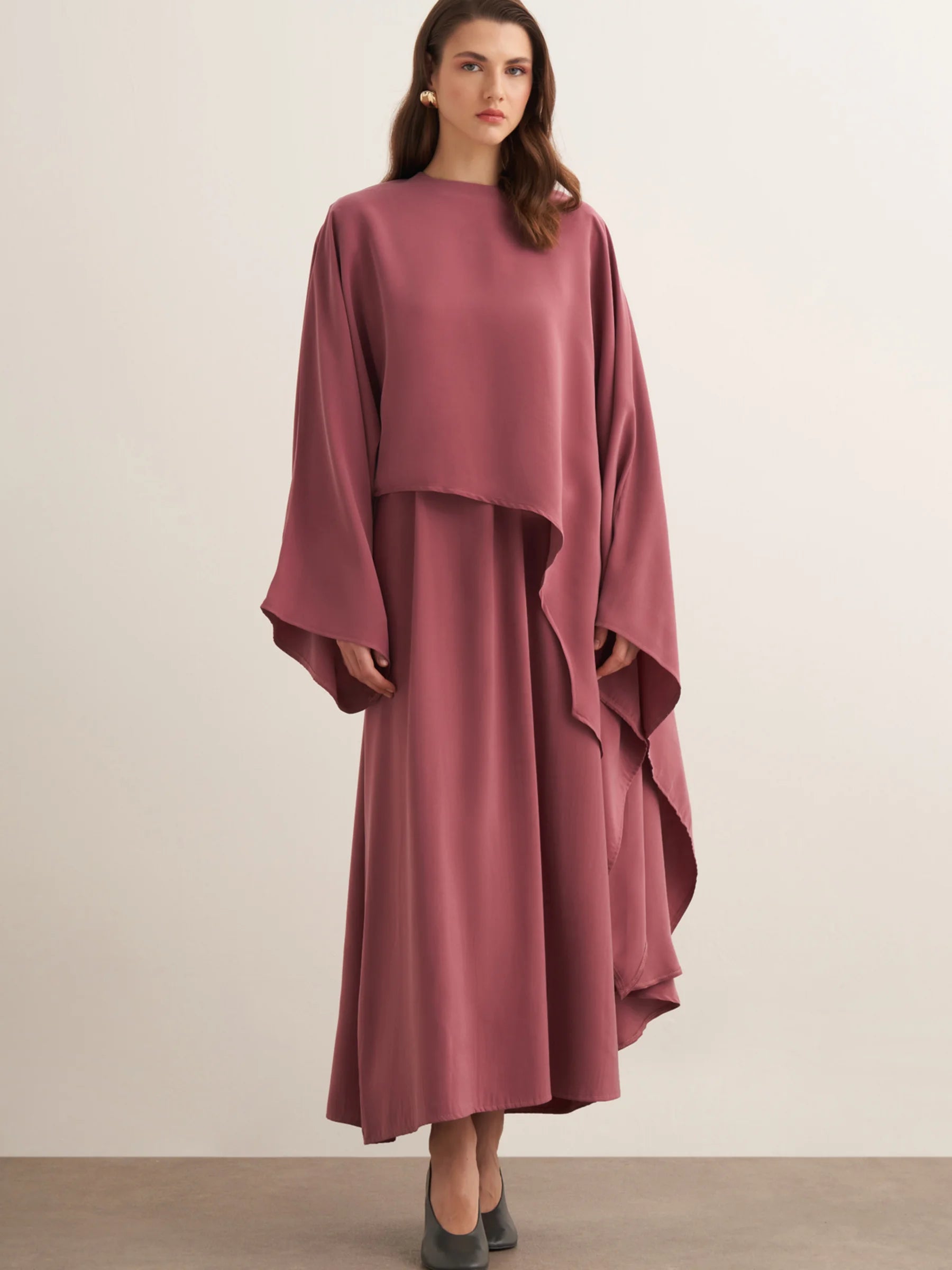 dusty pink modest dress Citrus Modest Lyon Pink Dress Light Pink / S