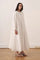 Seren Voile Long Dress - White - Muserobe modest dress image 1