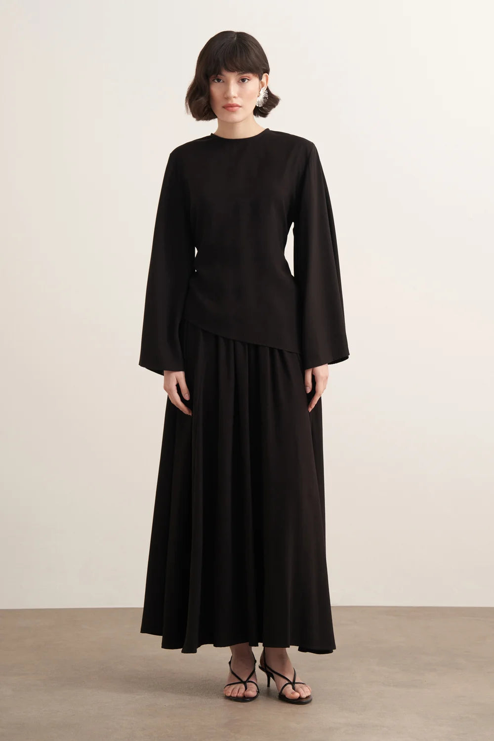 Elara Cupra Skirt Set - Black image 1