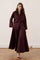 Narin Cotton Skirt Set - Burgundy - Muserobe modest skirt set image 1