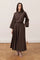 Narin Cotton Skirt Set - Brown - Muserobe modest skirt set image 1