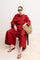 Claire Organic Linen Wide-Leg Trousers - Red image 1