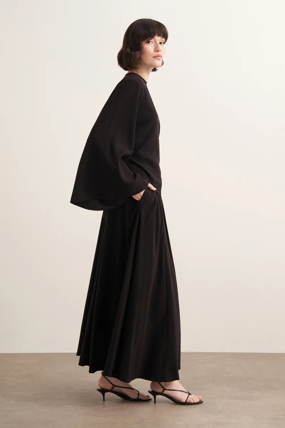 Elara Cupra Skirt Set - Black image 2