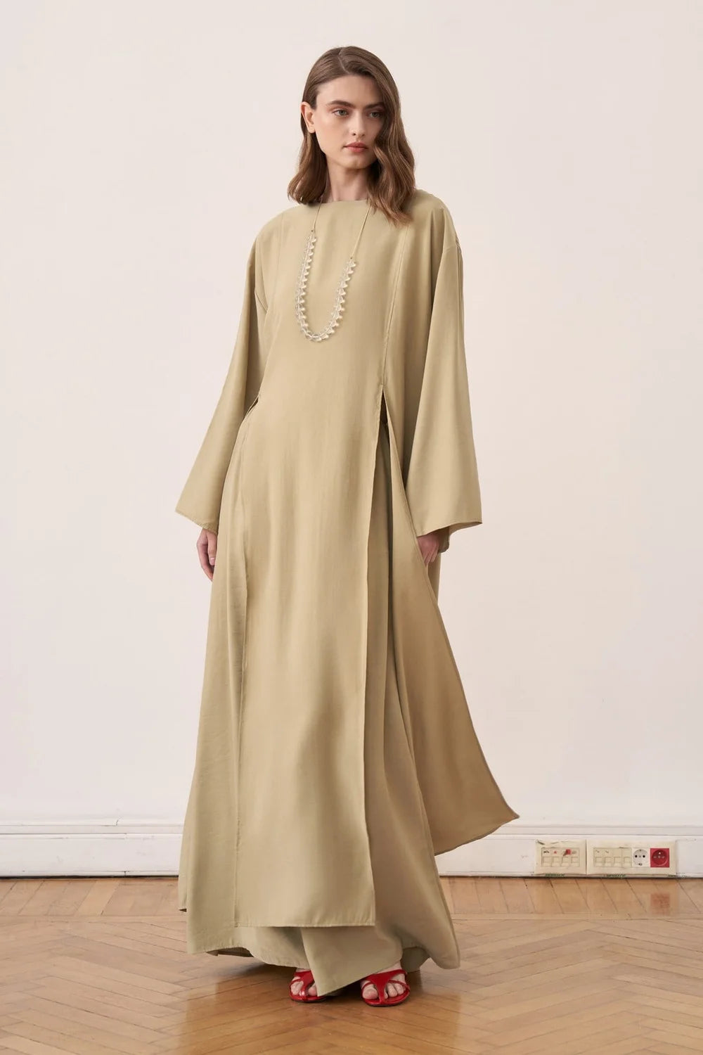 Lina Modal Long Blouse - Green image 2