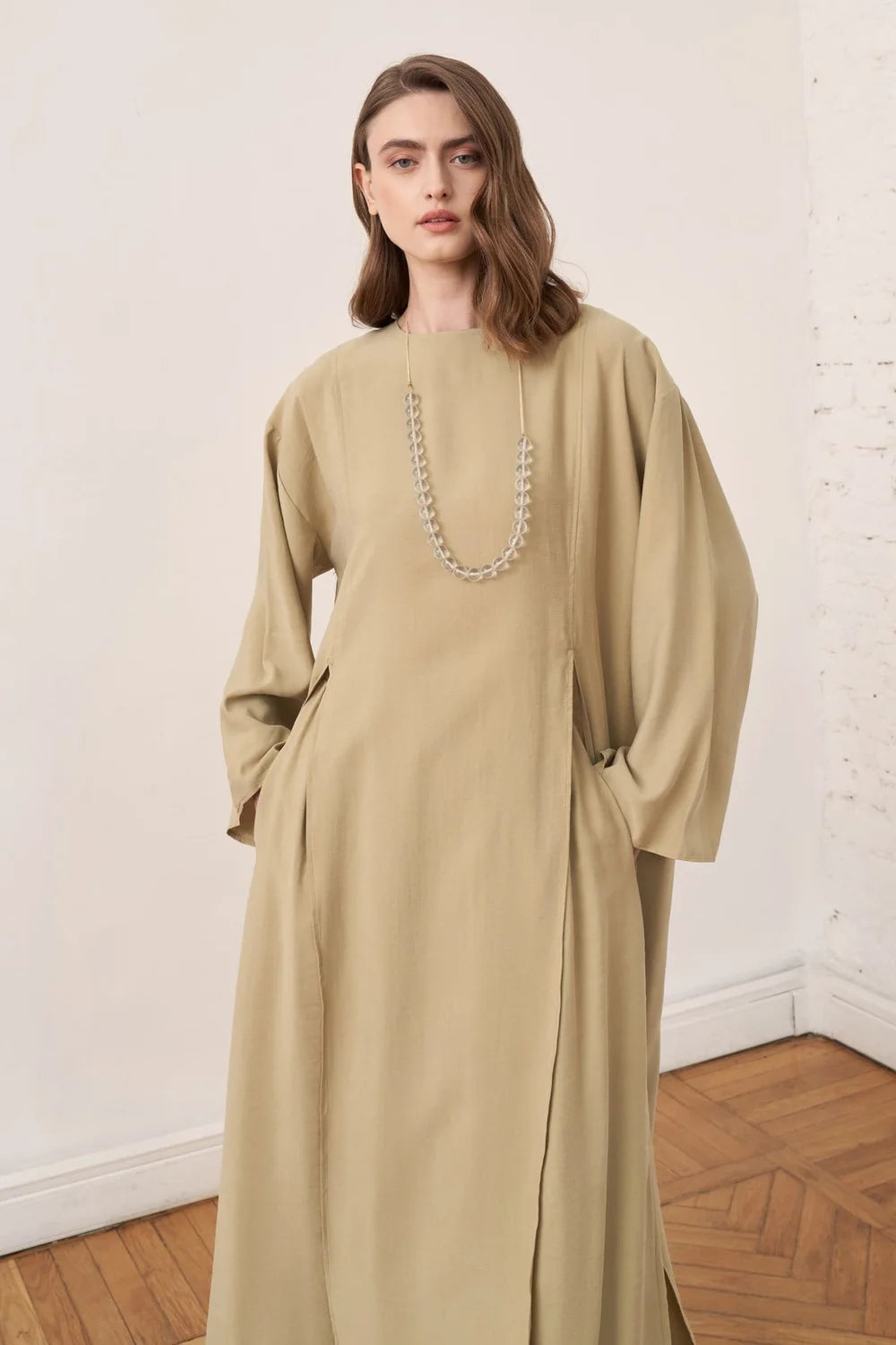 Lina Modal Long Blouse - Green image 4