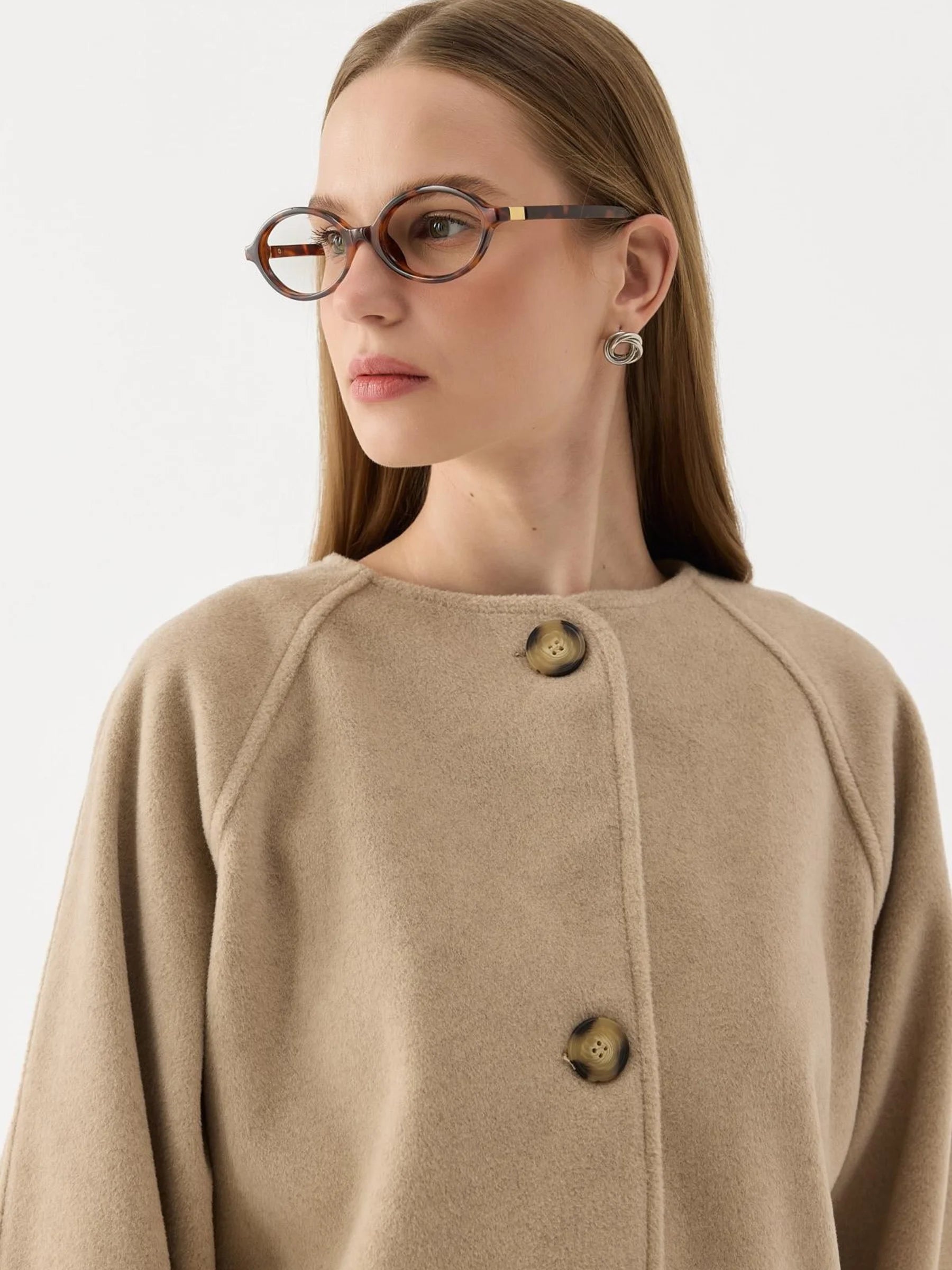 Gebürstetem Stoff Set 2-Teilig – Beige