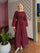 Sophie Wrap Elbise - Bordo