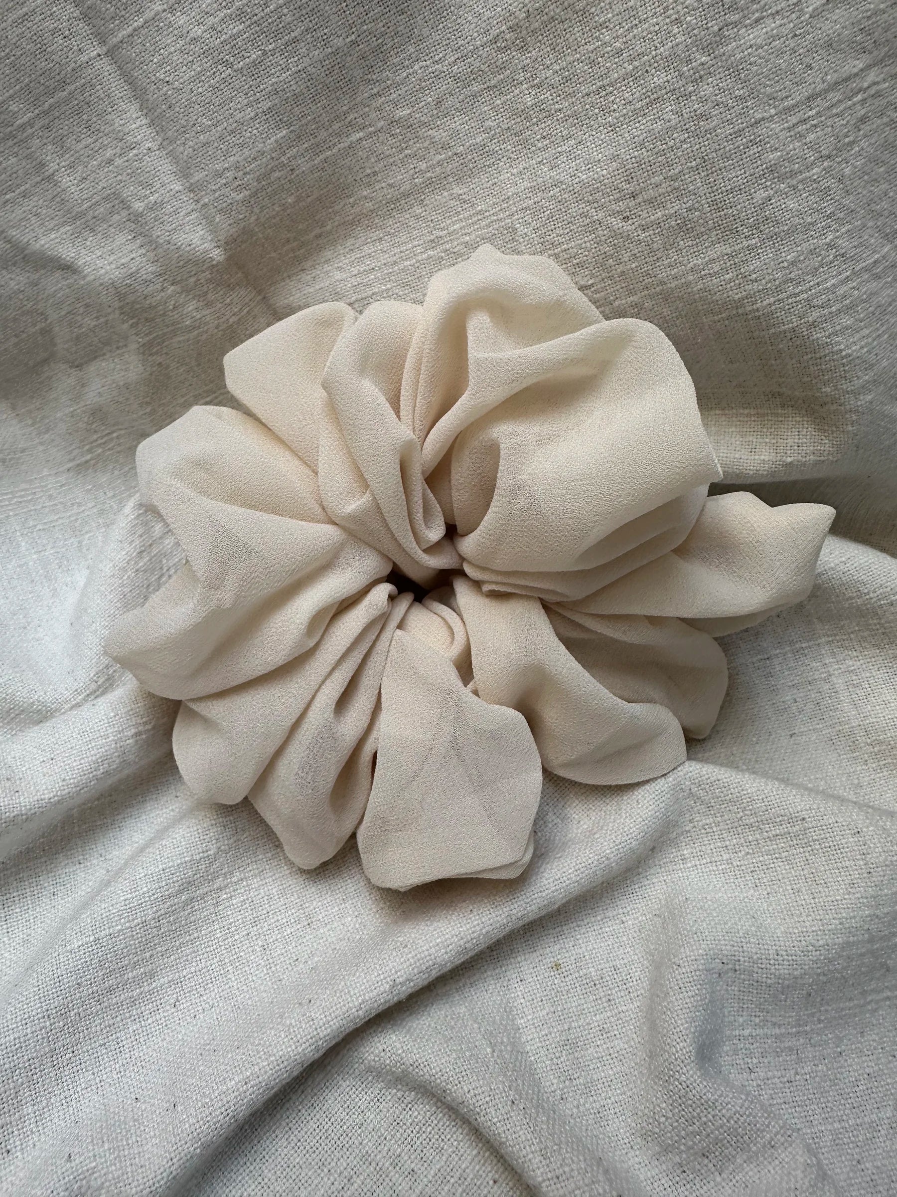 Chiffon Haargummi - Creme