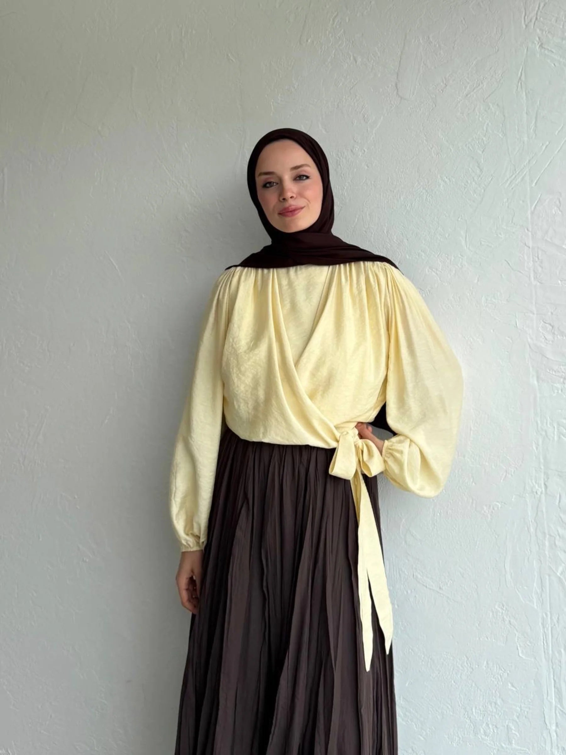 Lily Flowy Bluz- Tereyağı Sarısı