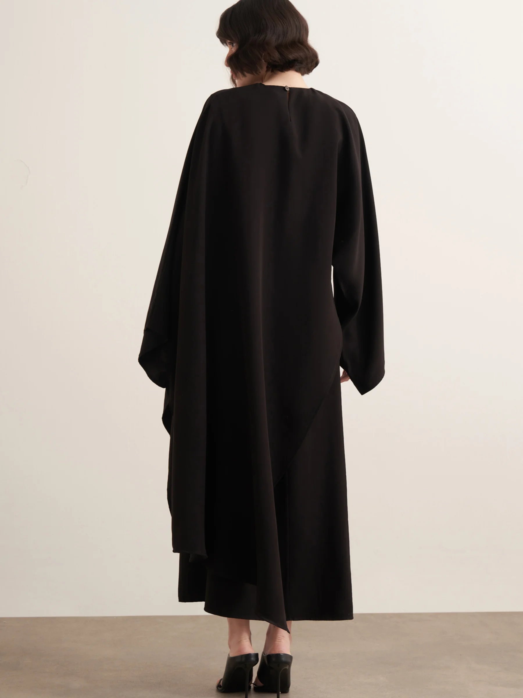 Liora Premium Layered Dress - Black