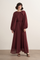 Leyla Balloon Sleeve Dress – Burgundy