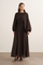 Leyla Balloon Sleeve Dress – Dark Brown by Muserobe, modest dress