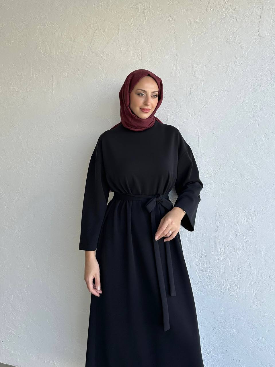 Bequemes Modalkleid - Schwarz