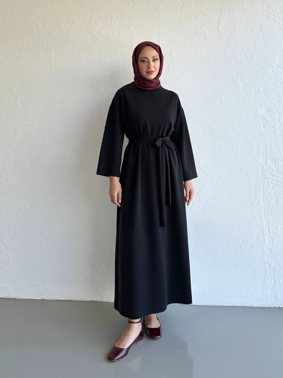 Bequemes Modalkleid - Schwarz