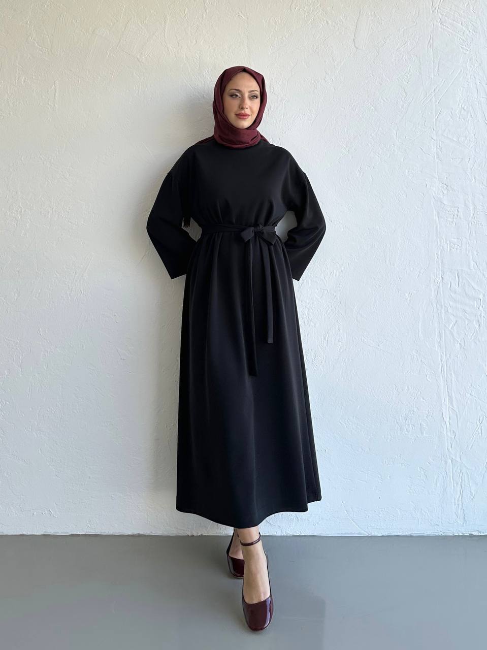 Bequemes Modalkleid - Schwarz