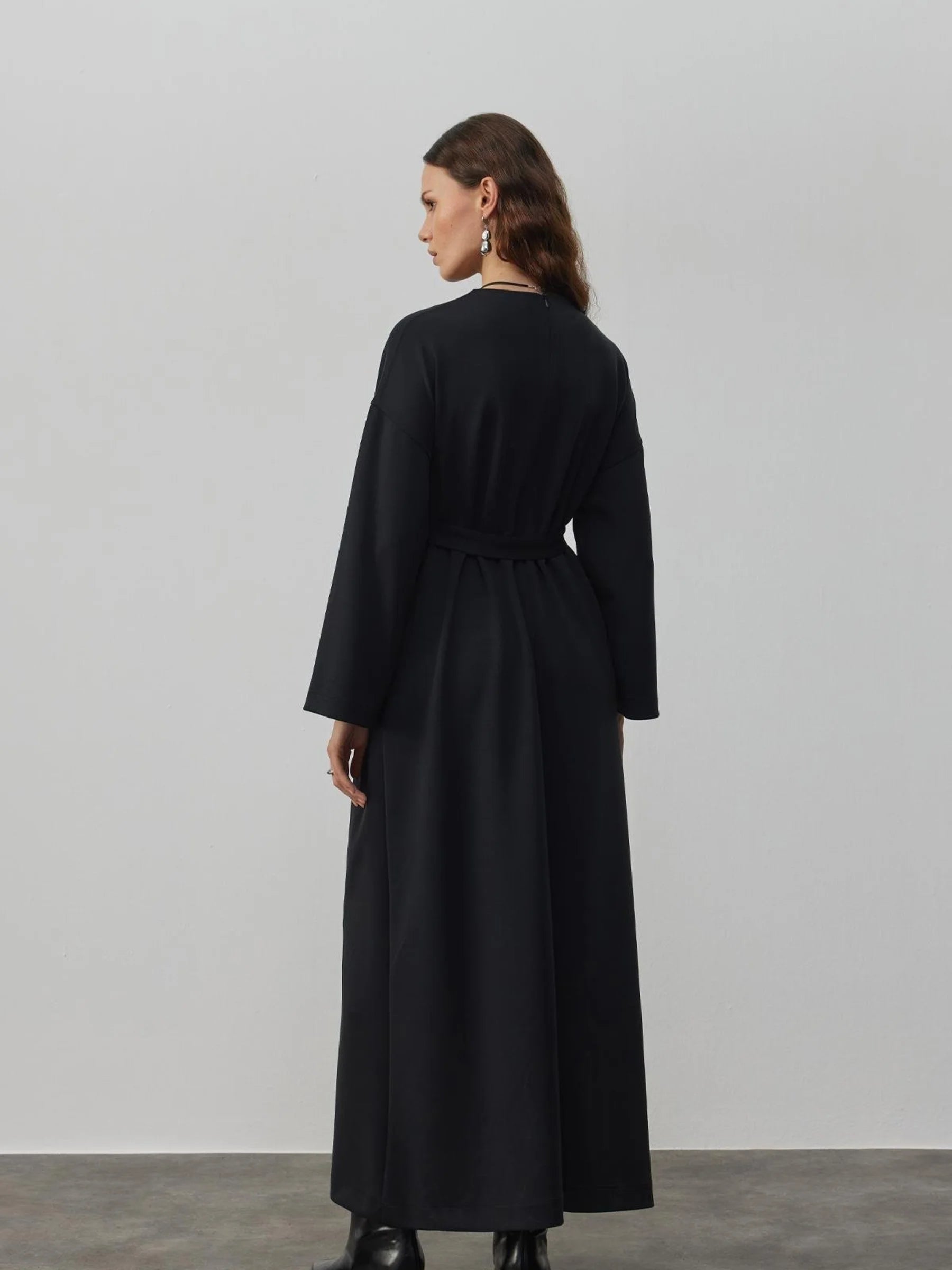 Bequemes Modalkleid - Schwarz