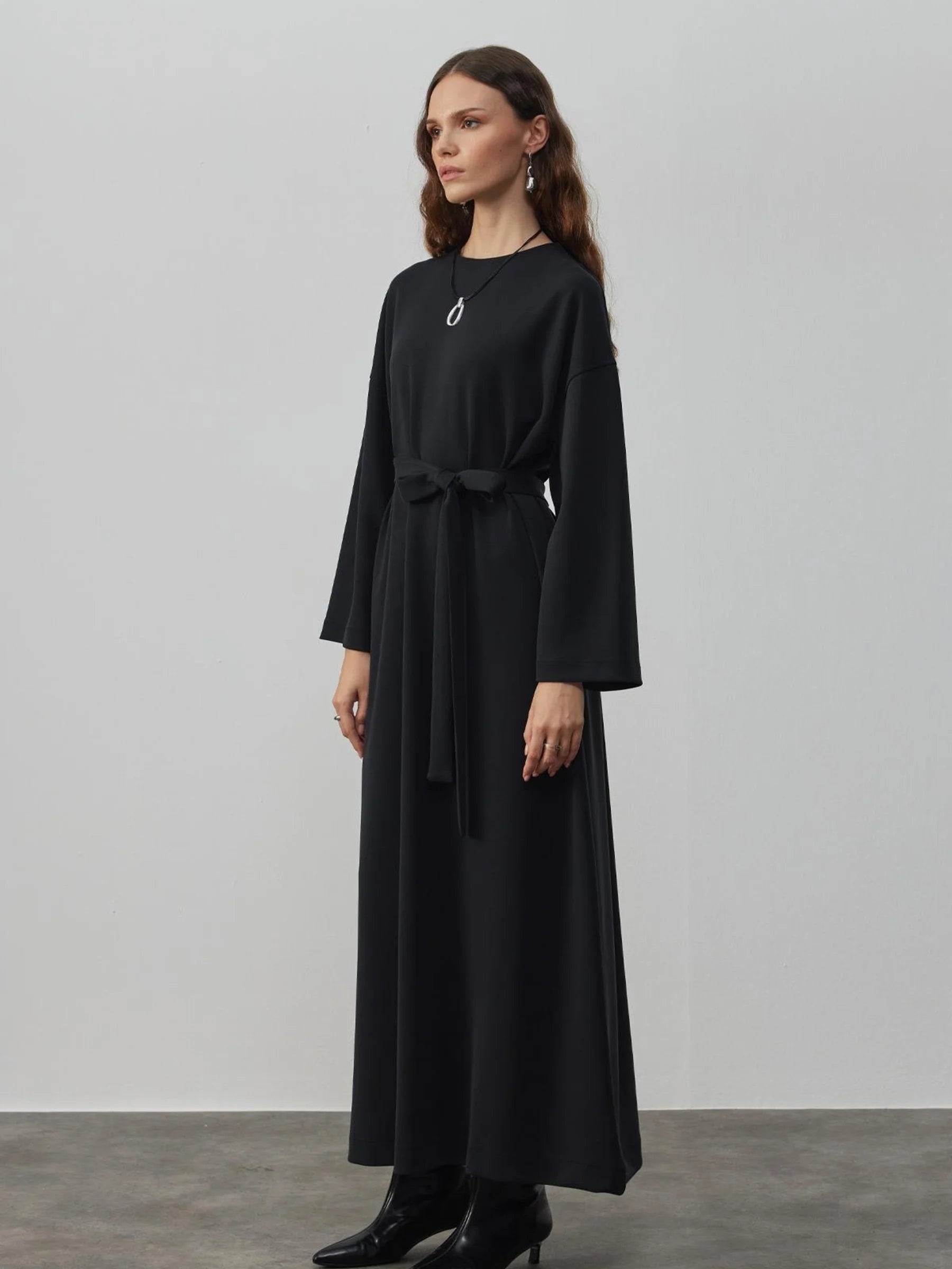 Bequemes Modalkleid - Schwarz