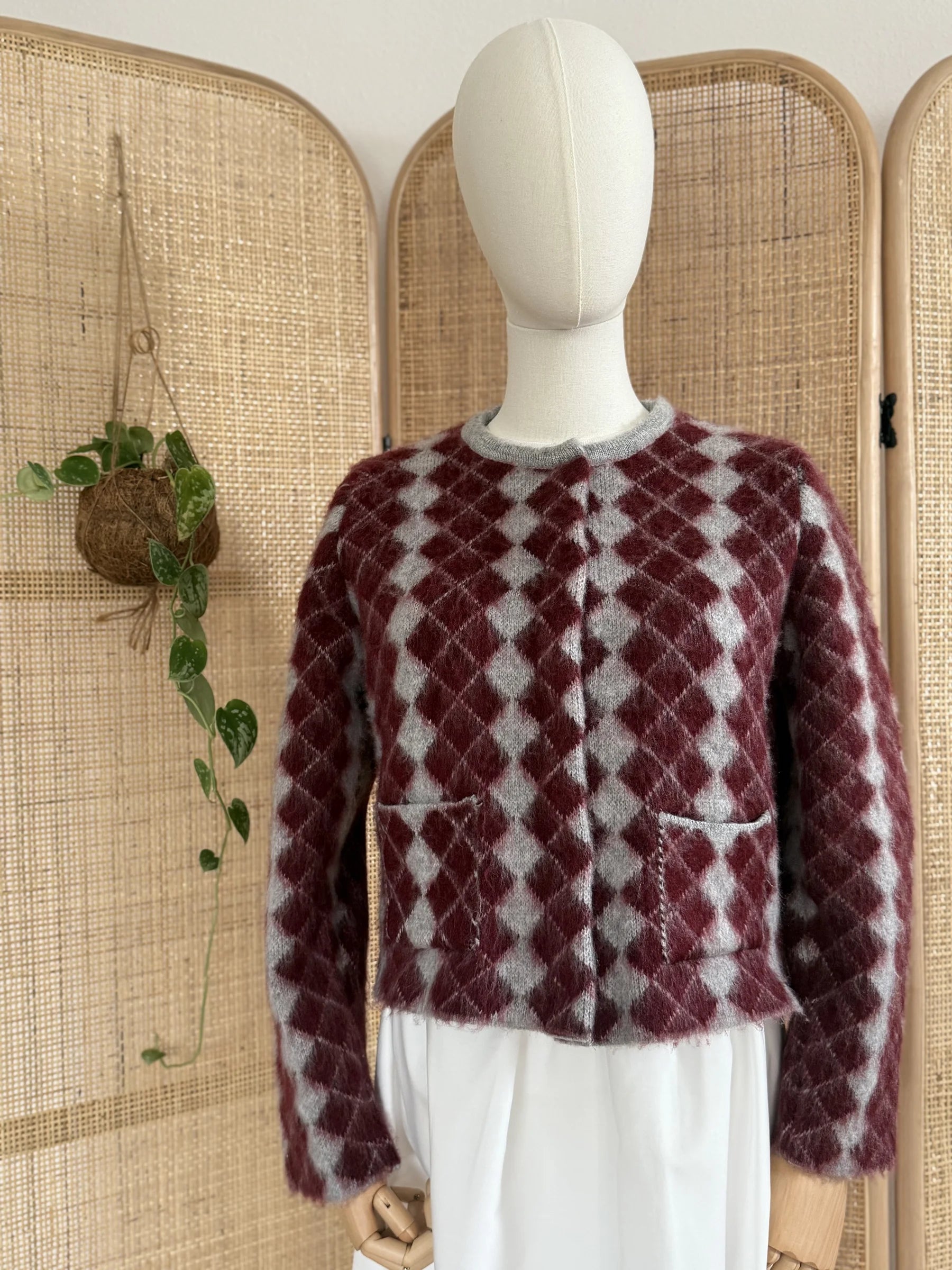 Mona Strickjacke - Burgunderrot