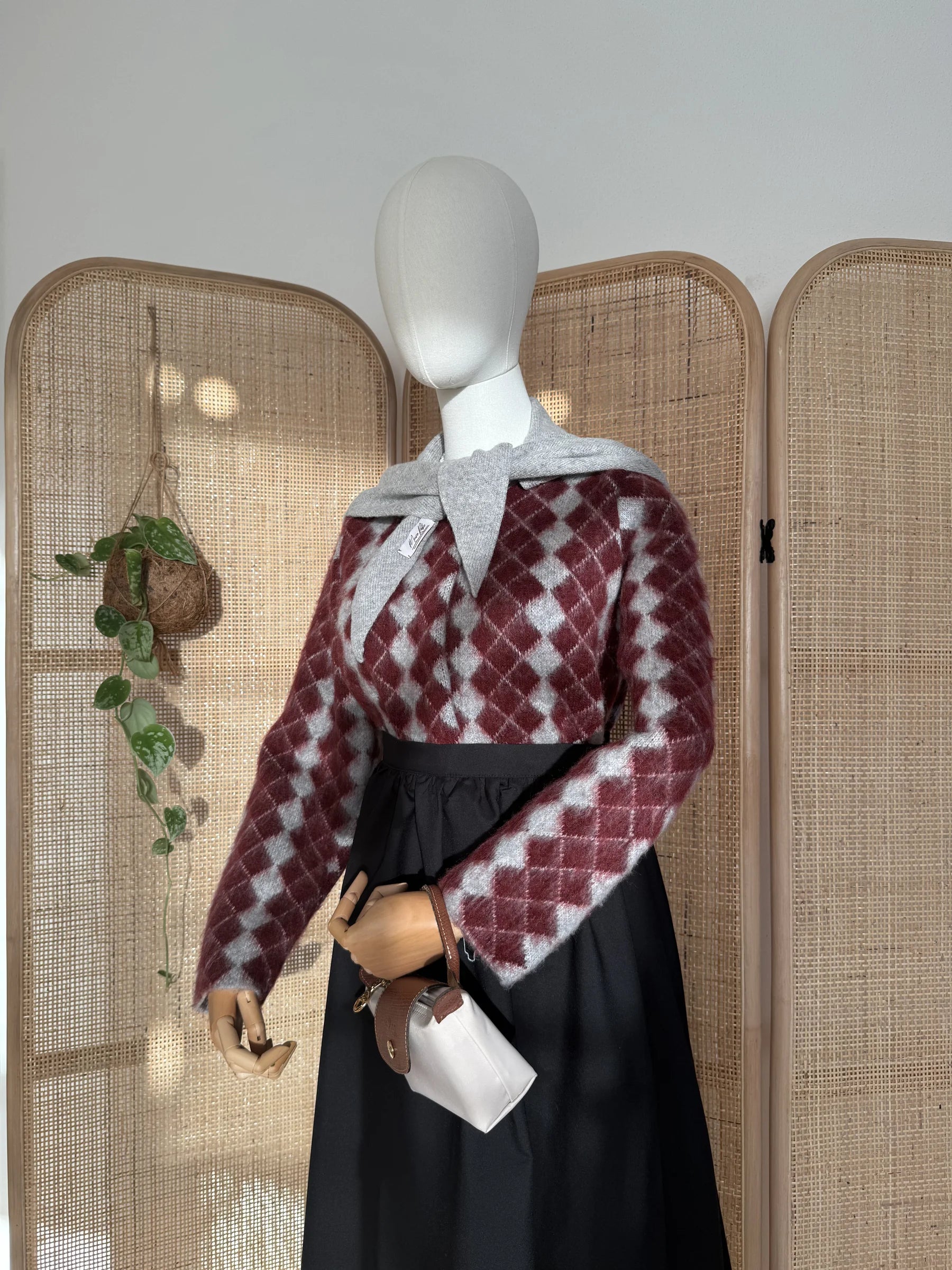 Mona Strickjacke - Burgunderrot