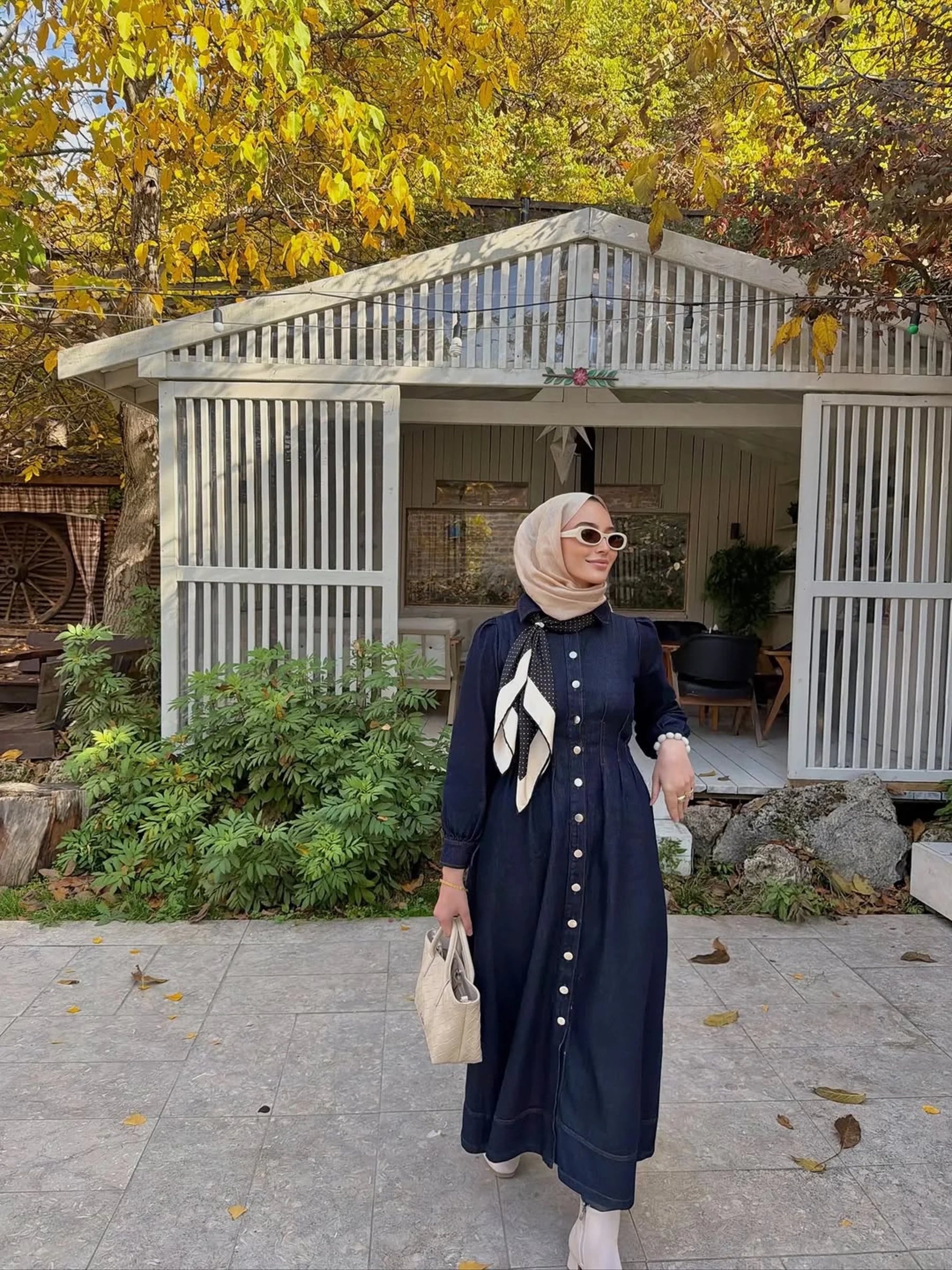 Mira Buttoned Denim Dress