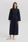 Jumpsuit mit weitem Bein und Gürtel - Marineblau