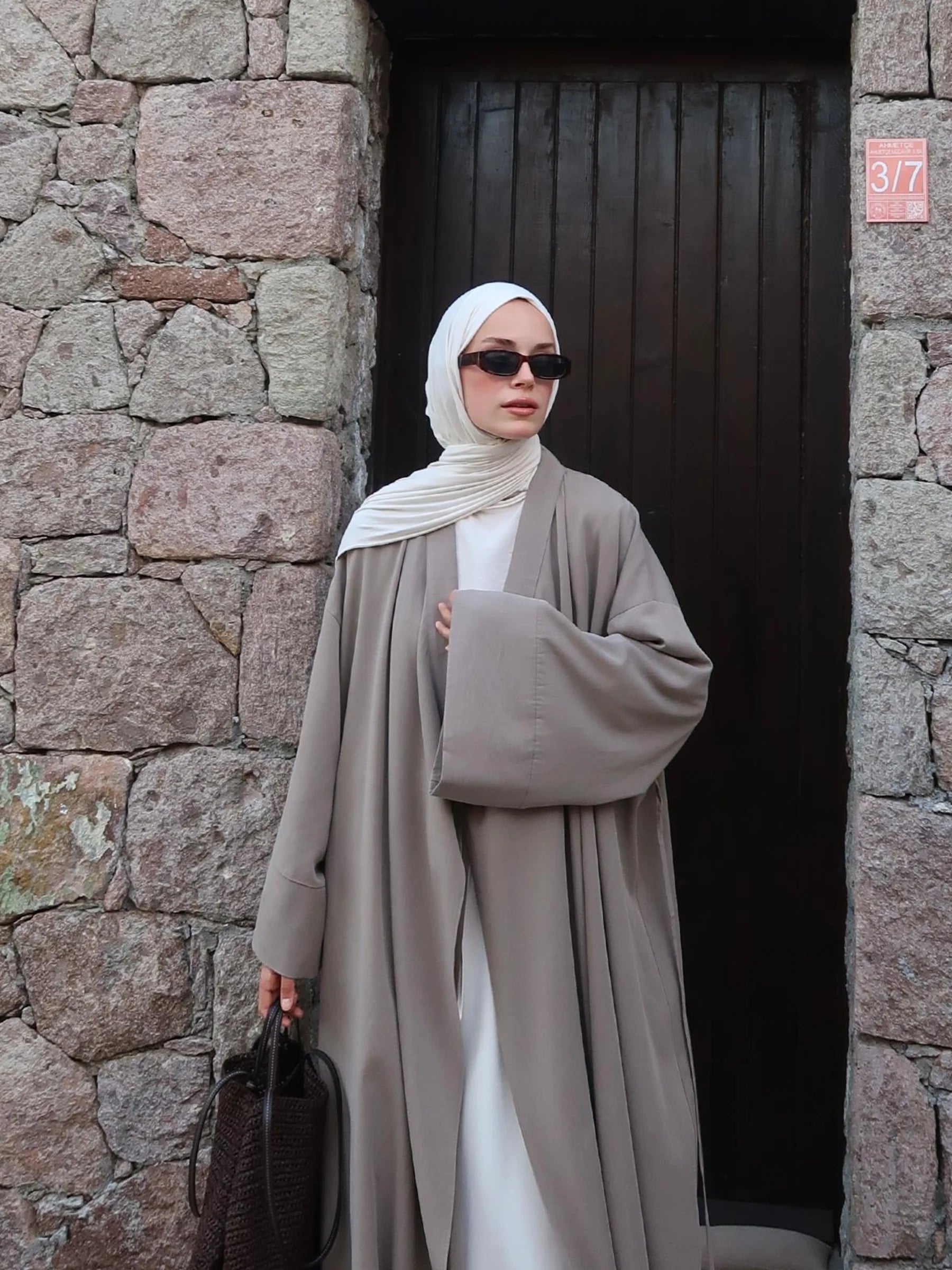 Alya Tencel Kimono - Blassgrün 