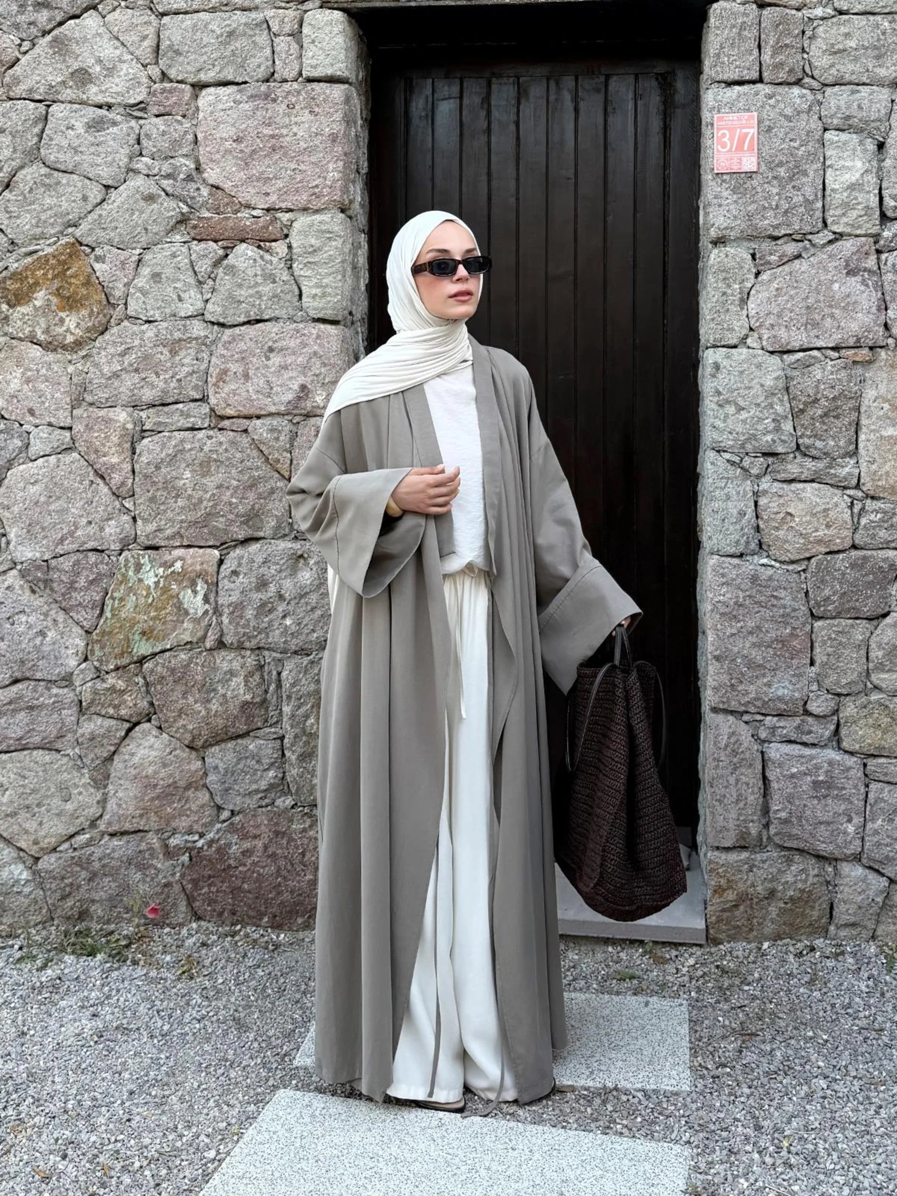 Alya Tencel Kimono - Blassgrün 