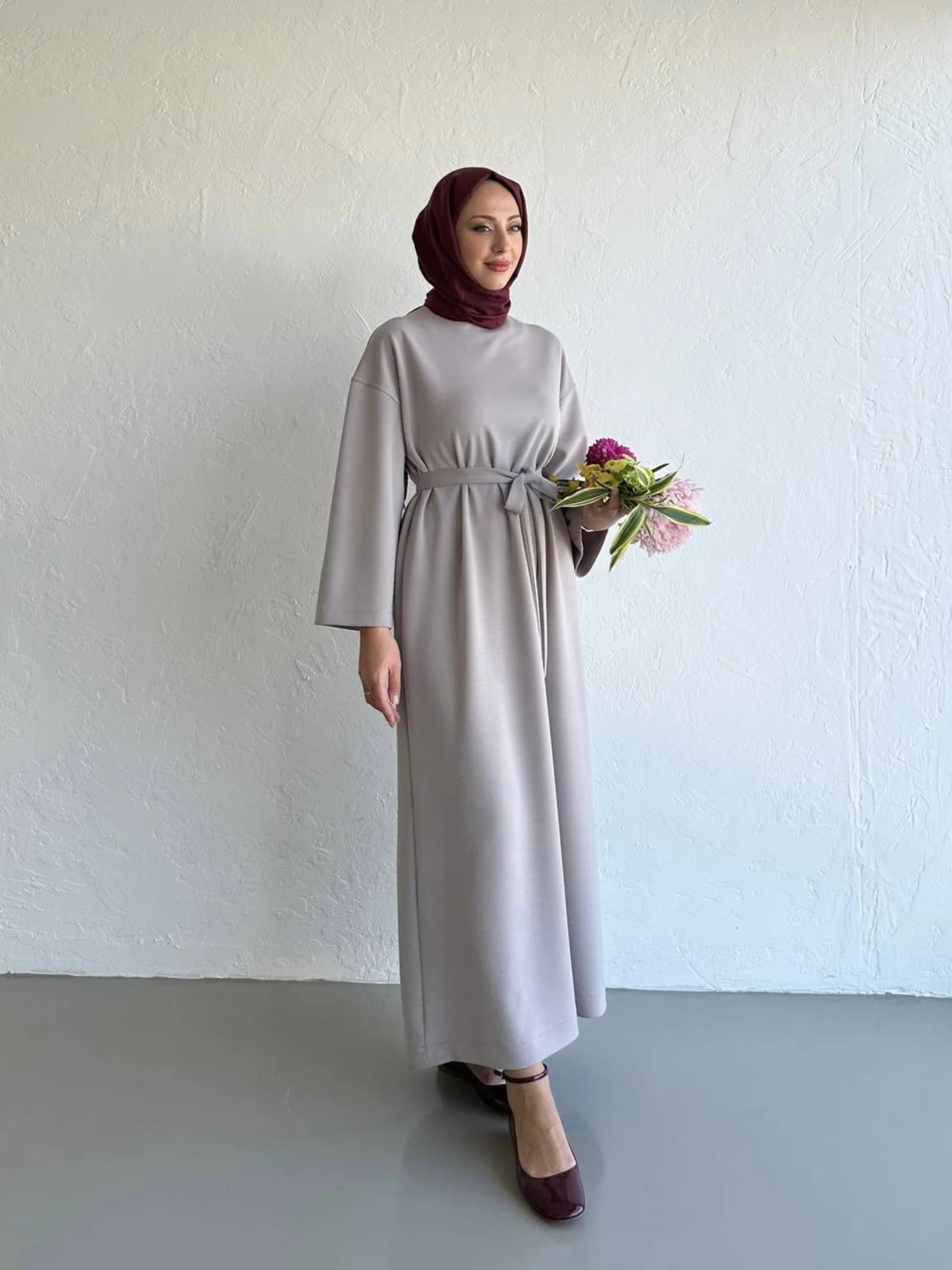 Bequemes Modalkleid - Stein