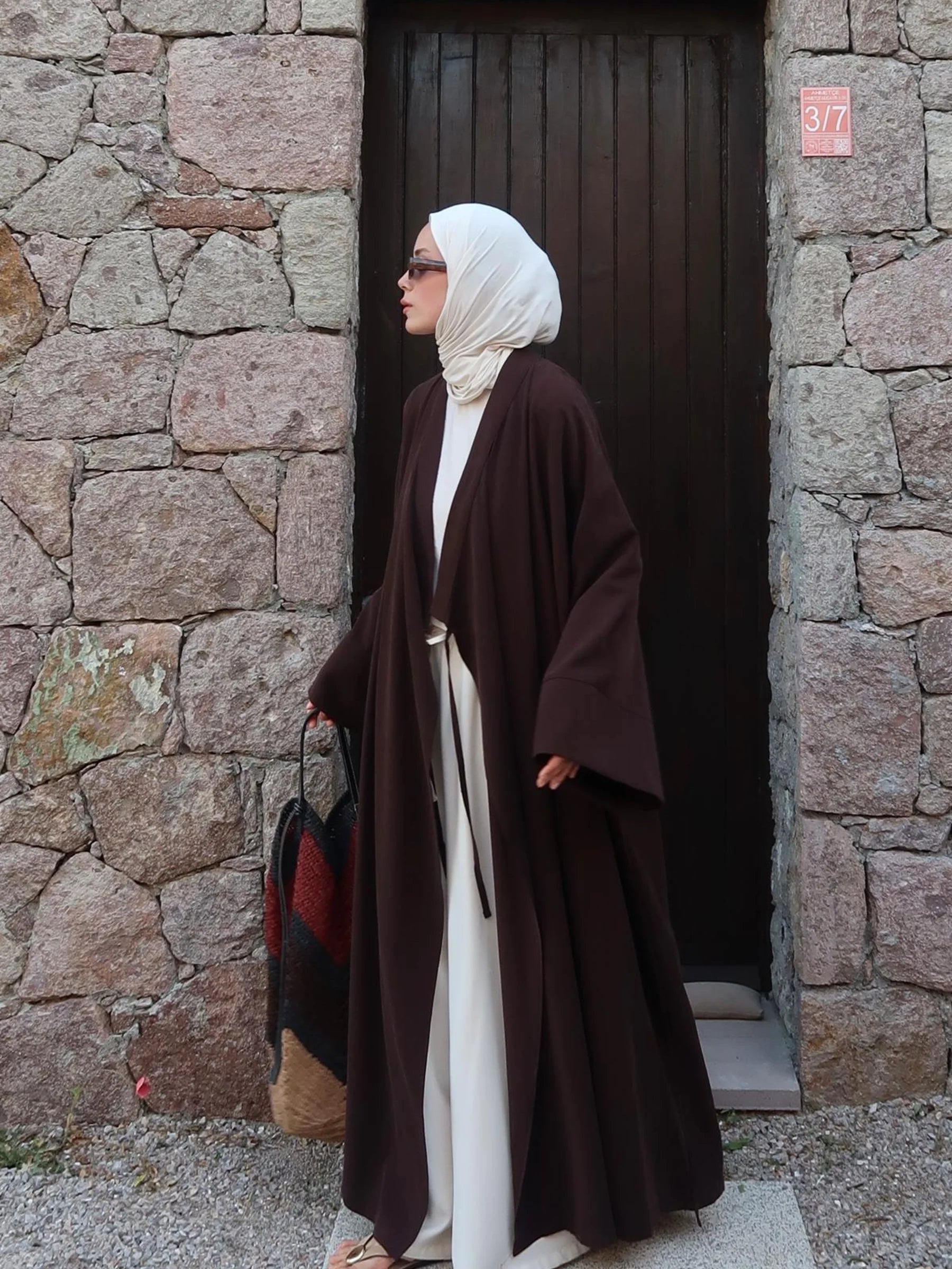 Alya Tencel Kimono - Braun