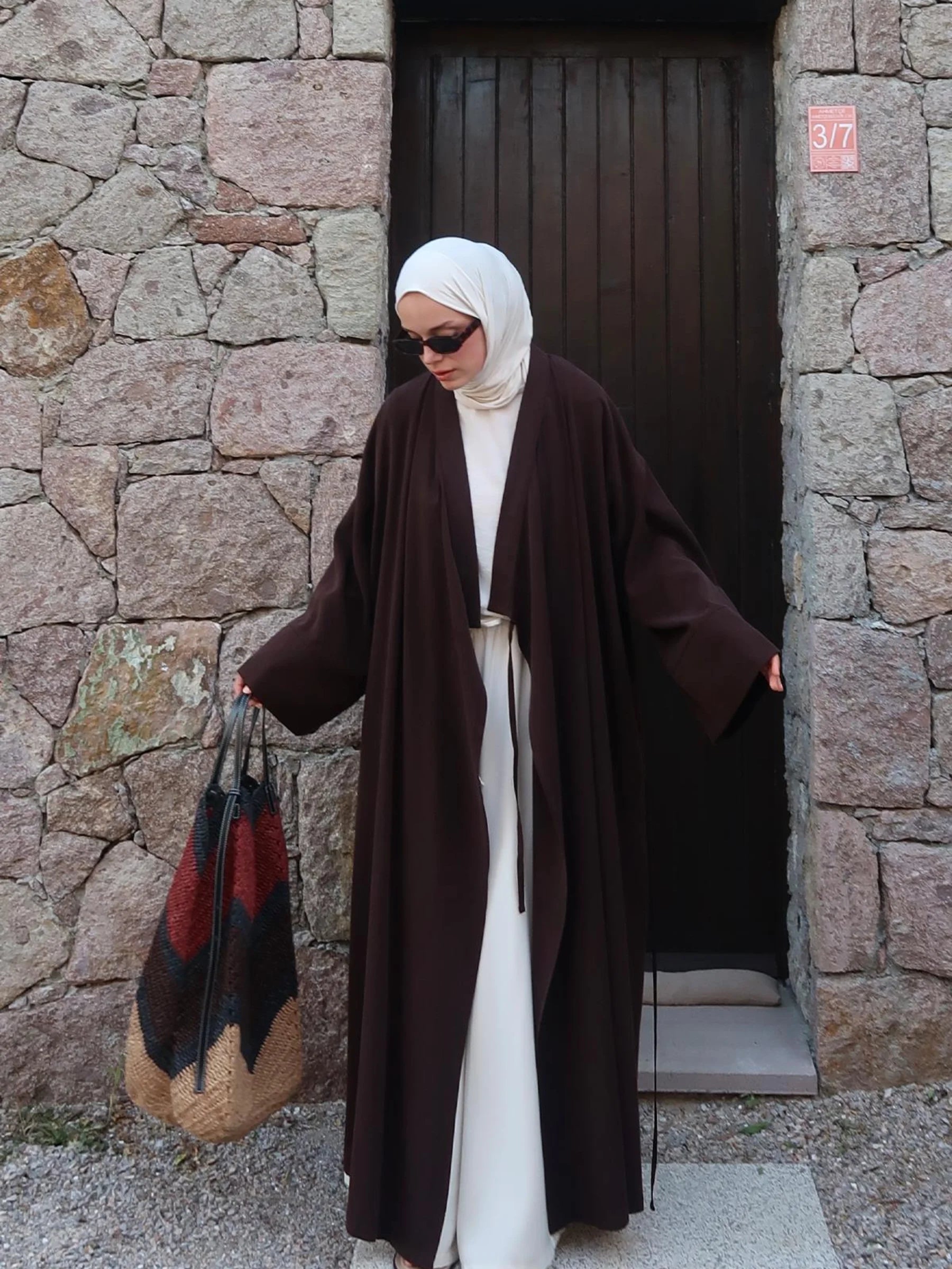 Alya Tencel Kimono - Braun