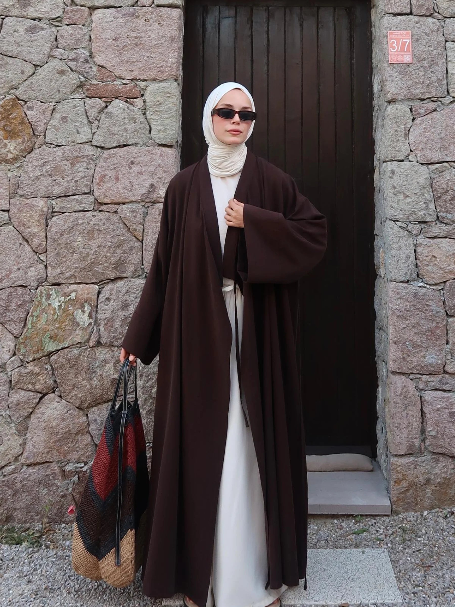 Alya Tencel Kimono - Braun