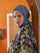 Crinkle Cotton Headscarf in Denim Blue by Muserobe, headscarf