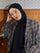 Crinkle Cotton Headscarf in Navy by Muserobe, headscarf