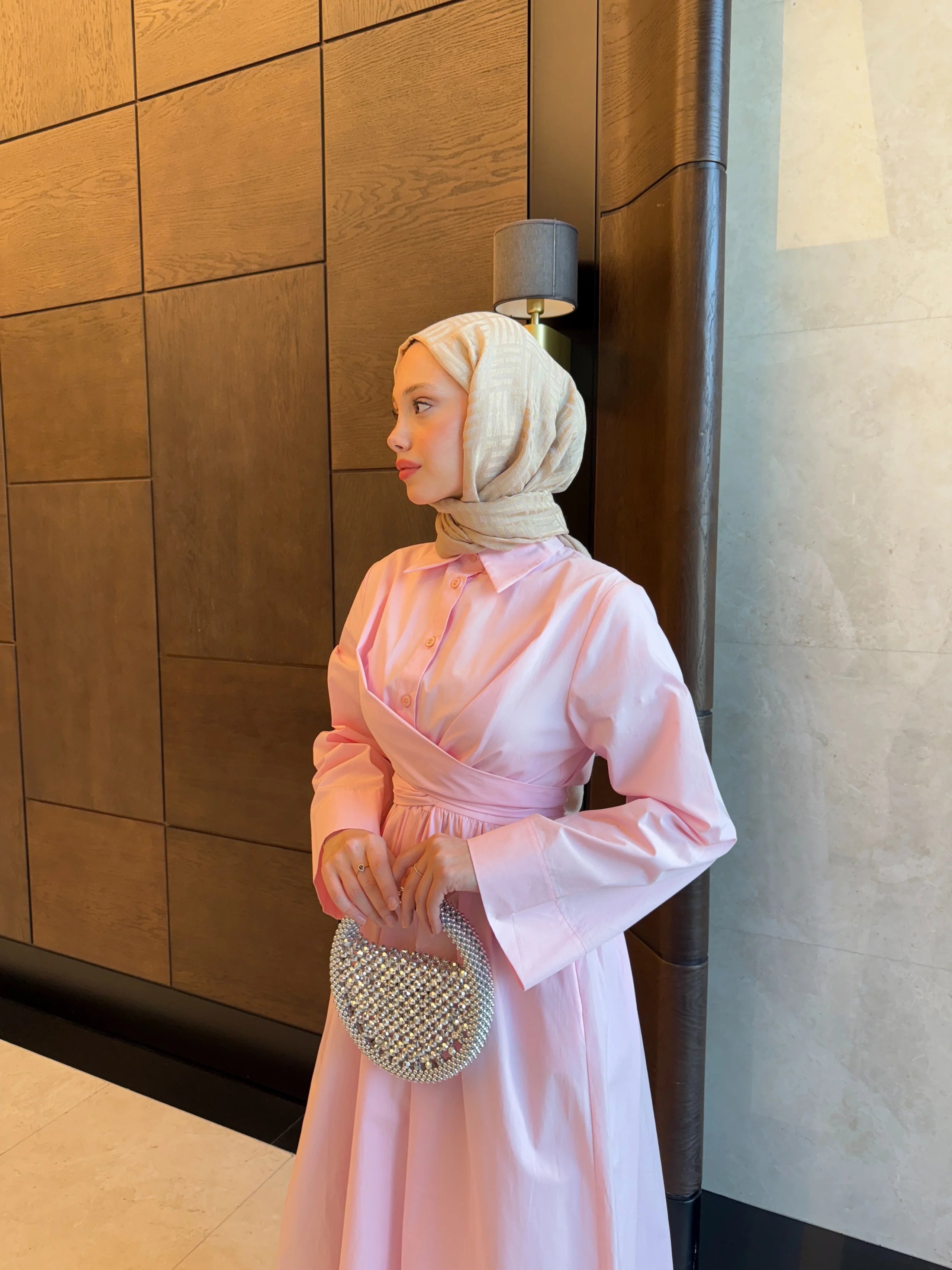 Sophie Wrap Elbise - Pembe