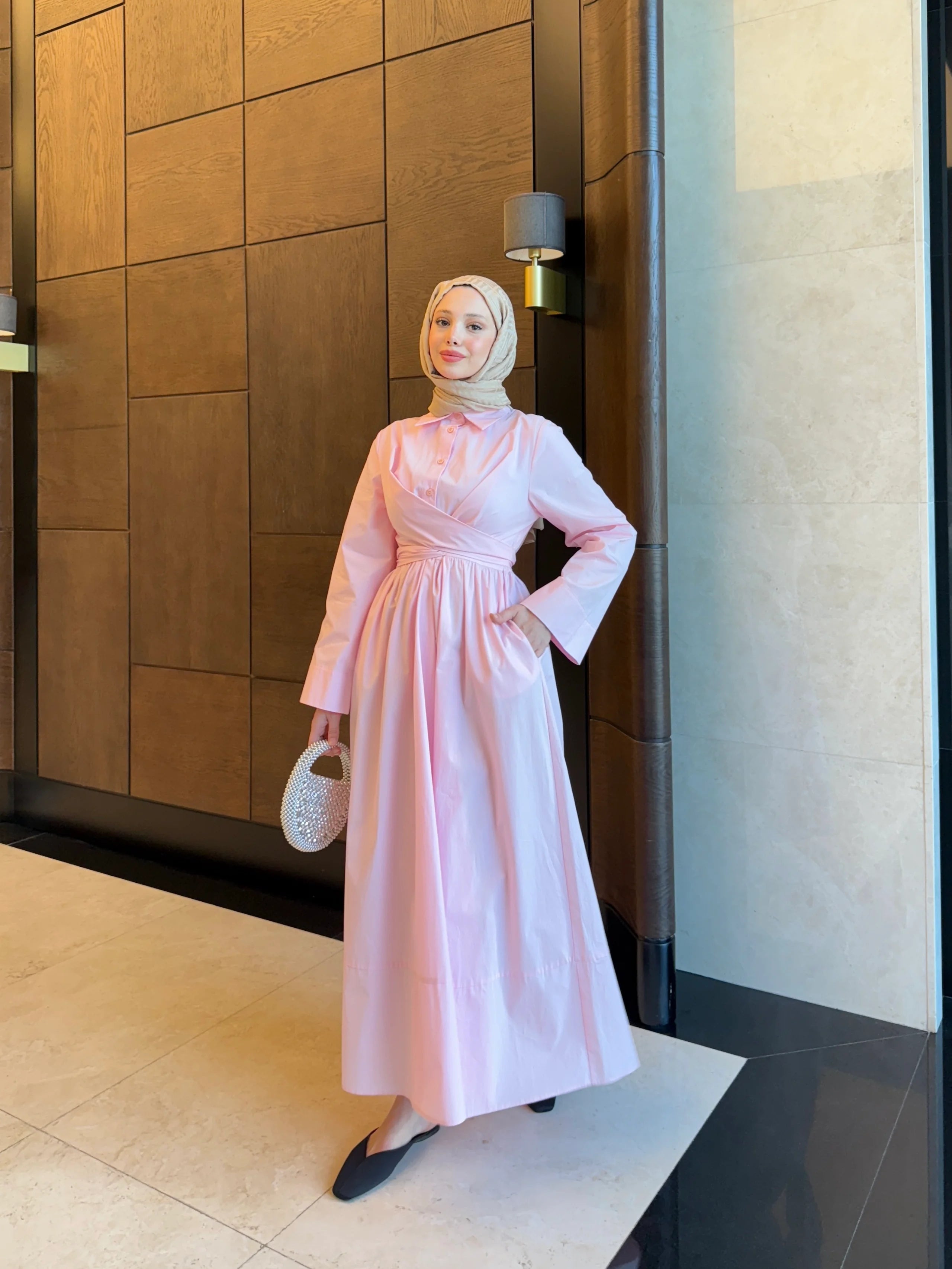 Sophie Wrap Elbise - Pembe
