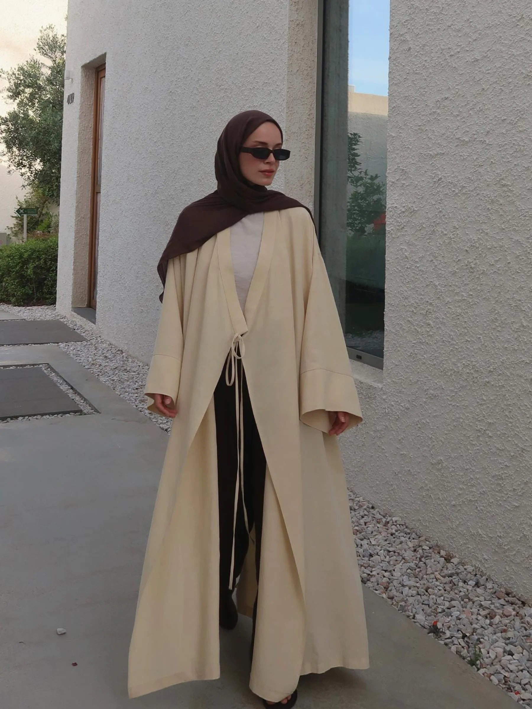 Alya Tencel Kimono - Zartgelb