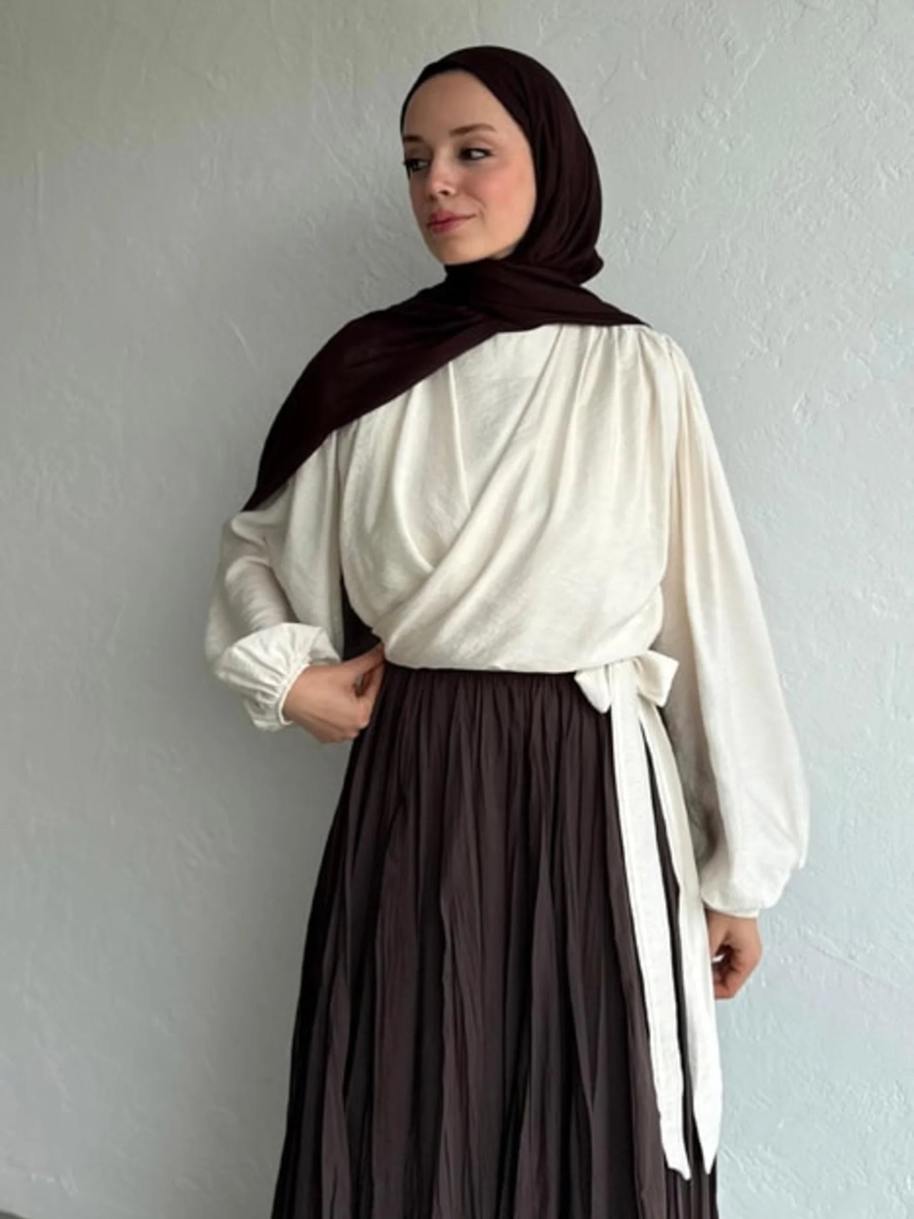 Lily Flowy Bluz - Kırık Beyaz