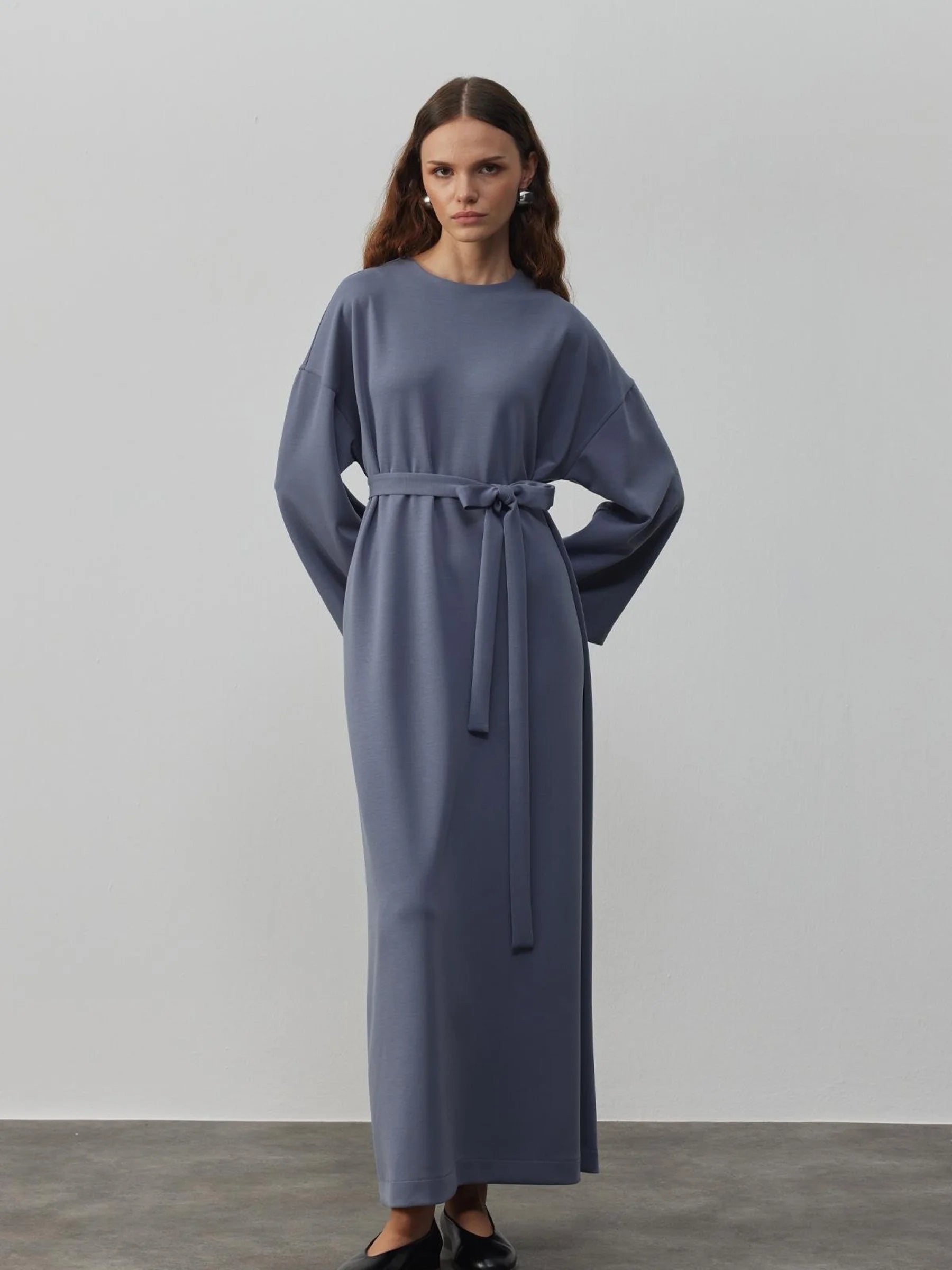 Bequemes Modalkleid - Grau
