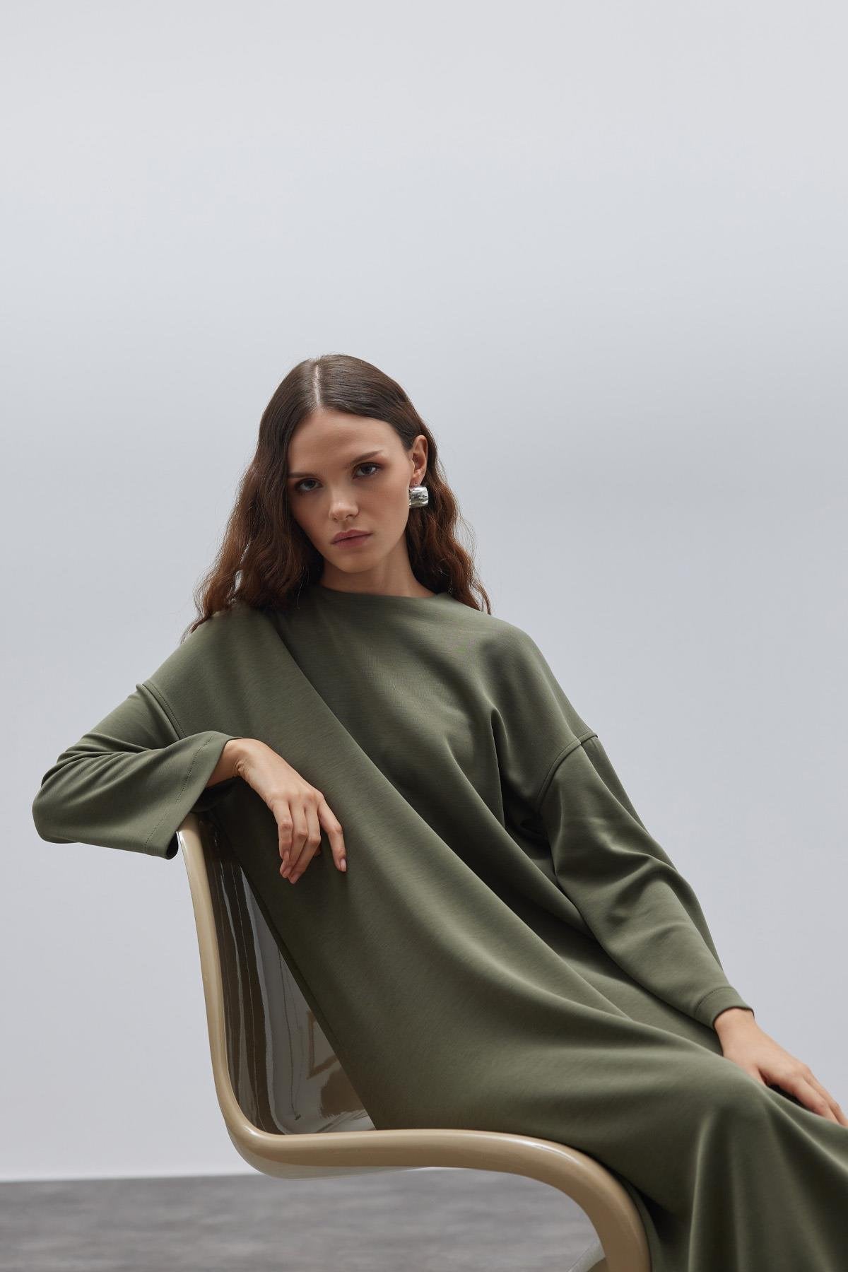 Bequemes Modalkleid - Waldgrün