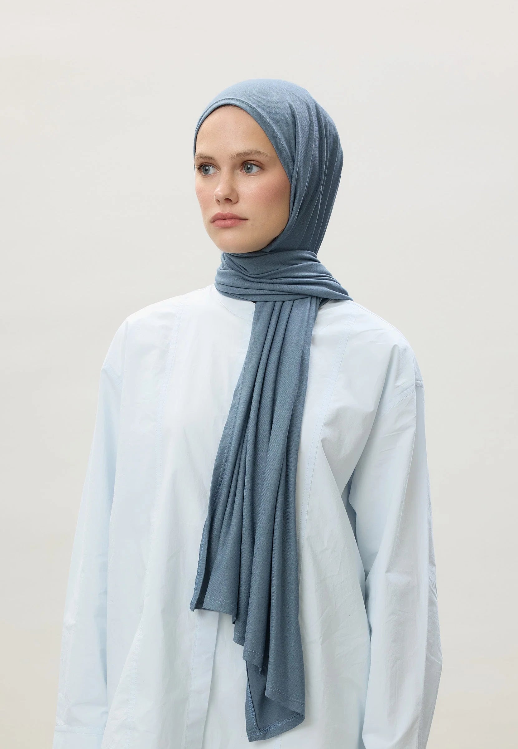 Cotton Jersey Headscarf in Indigo by Muserobe, headscarf