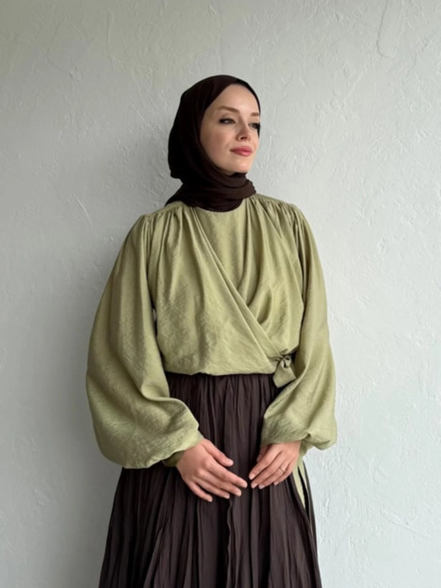 Lily Flowy Bluz - Fıstık