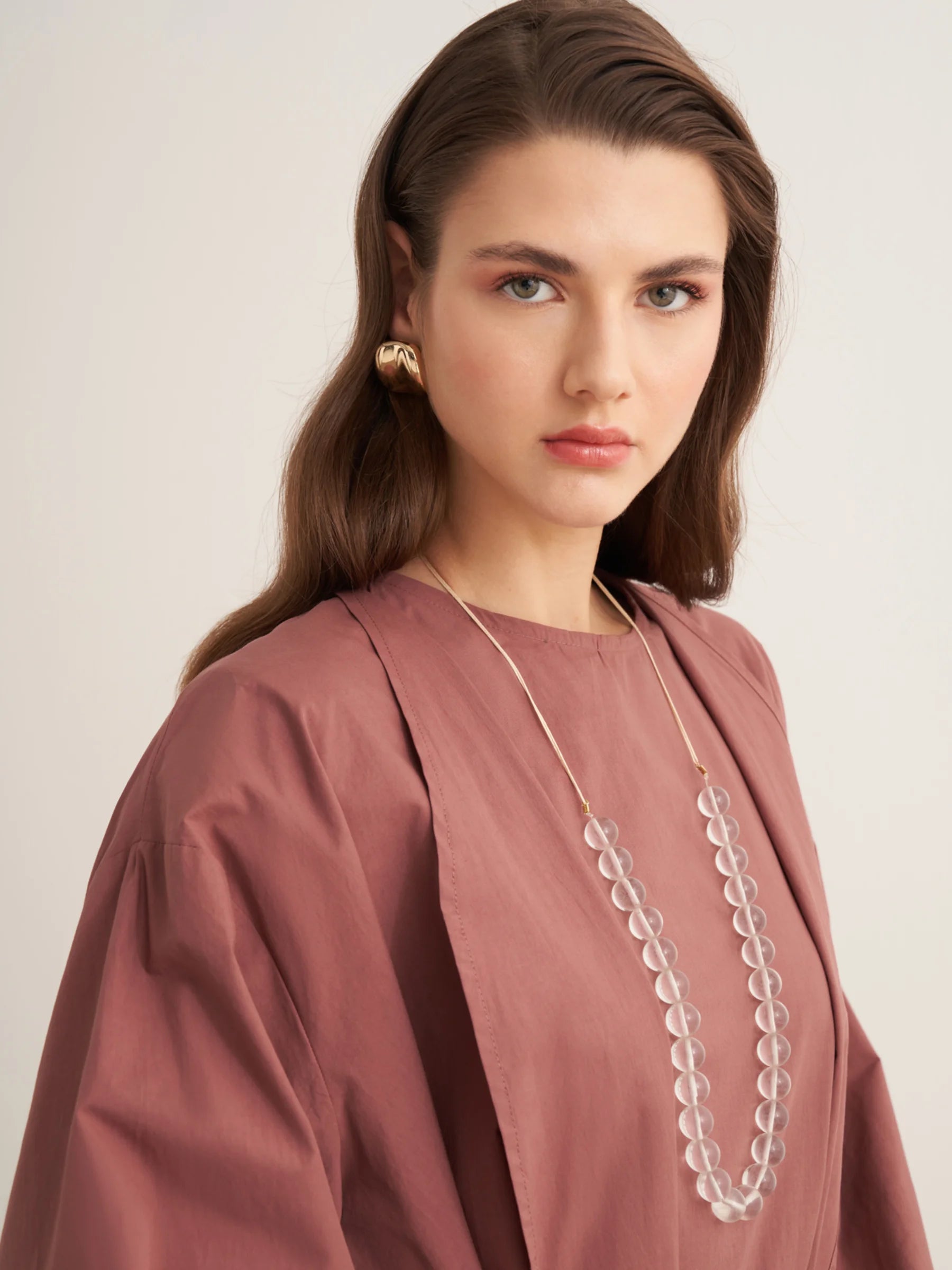 Sahara Premium Kimono & Dress Set - Auburn Brown