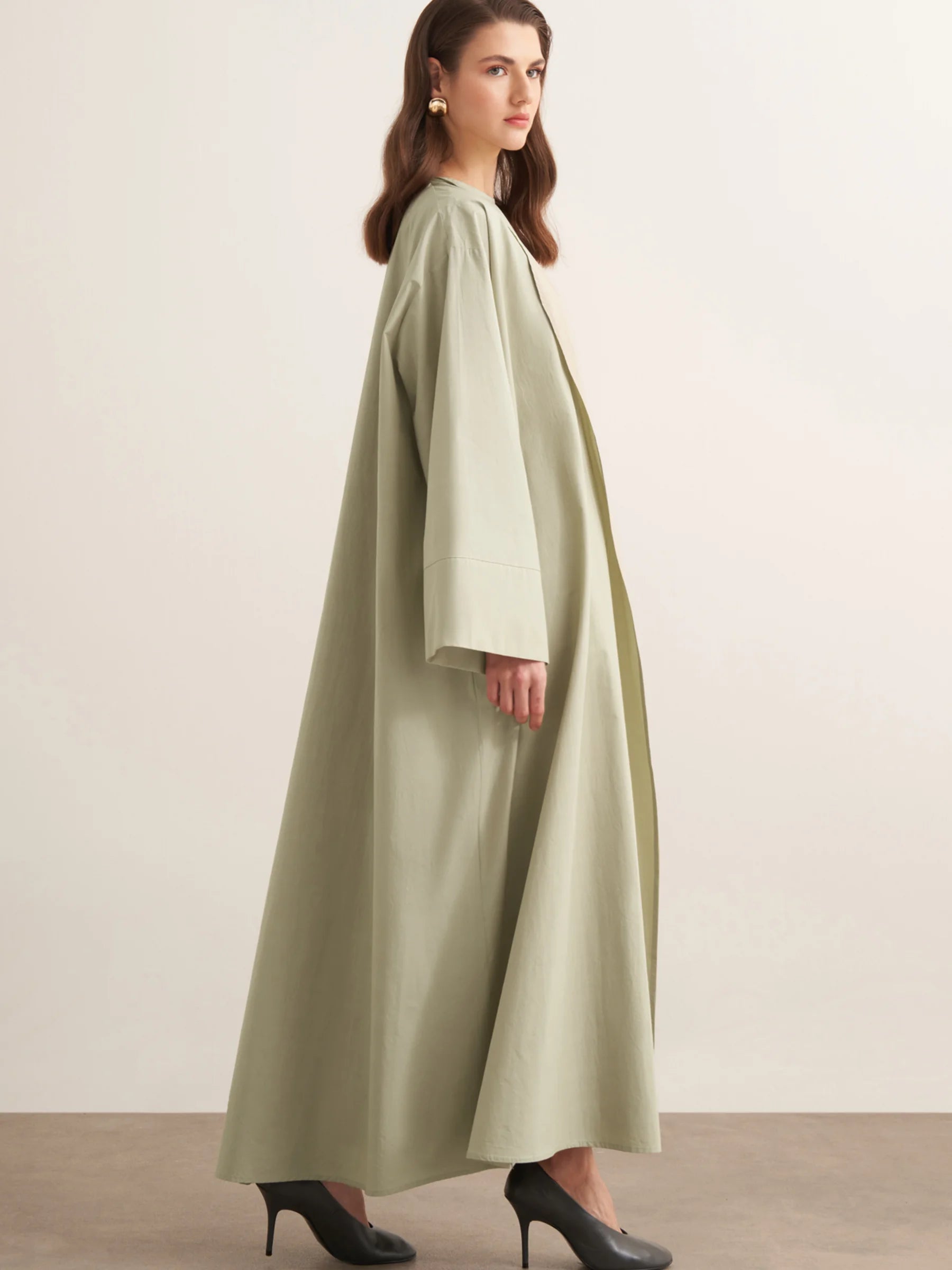 Sahara Premium Kimono & Dress Set - Soft Green