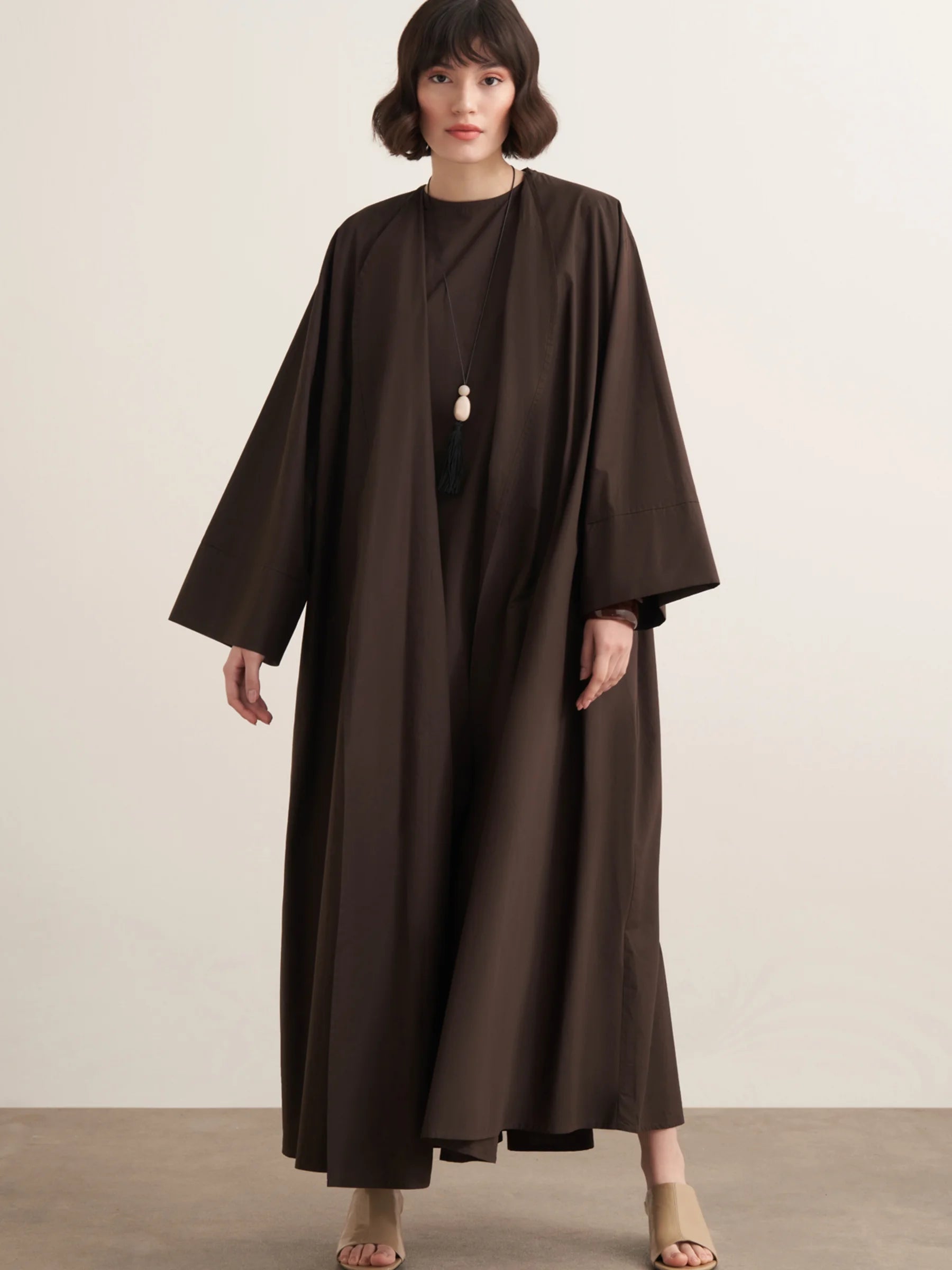 Sahara Premium Kimono & Dress Set - Dark Brown