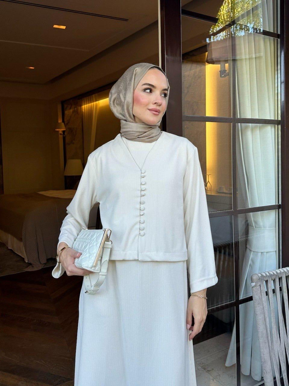 Helena Cozy Knit 2-Piece Set - Creme