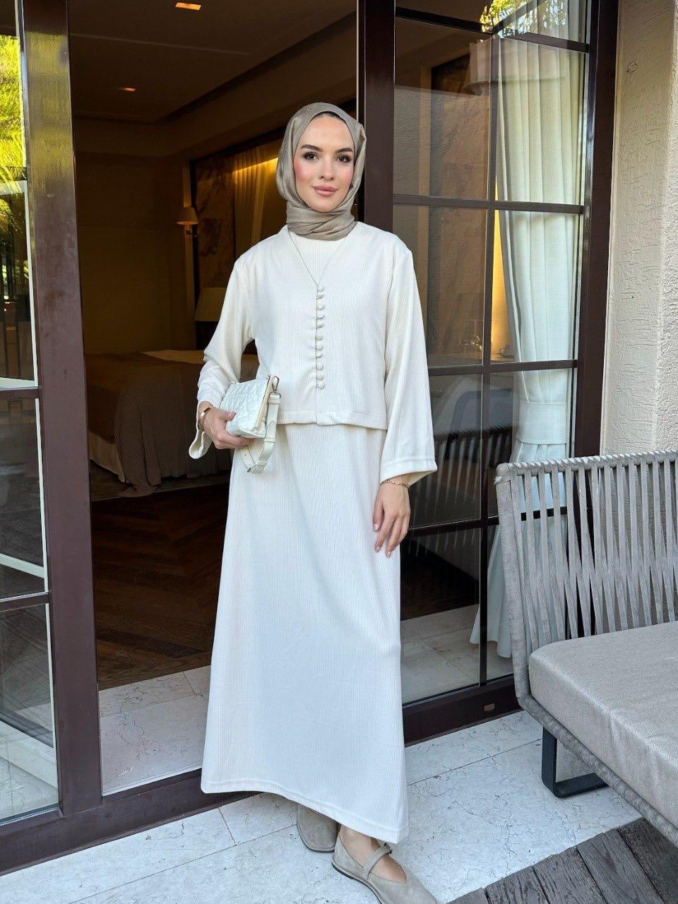 Helena Cozy Knit 2-Piece Set - Creme