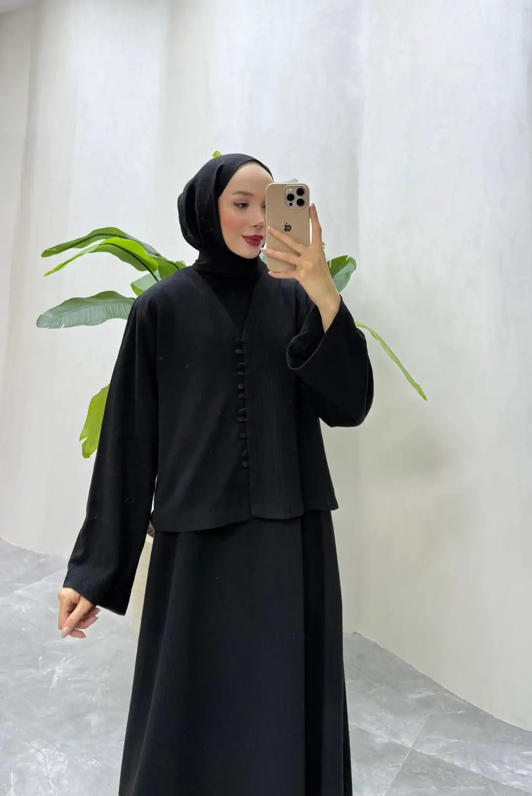 Helena Cozy Knit 2-Piece Set - Black