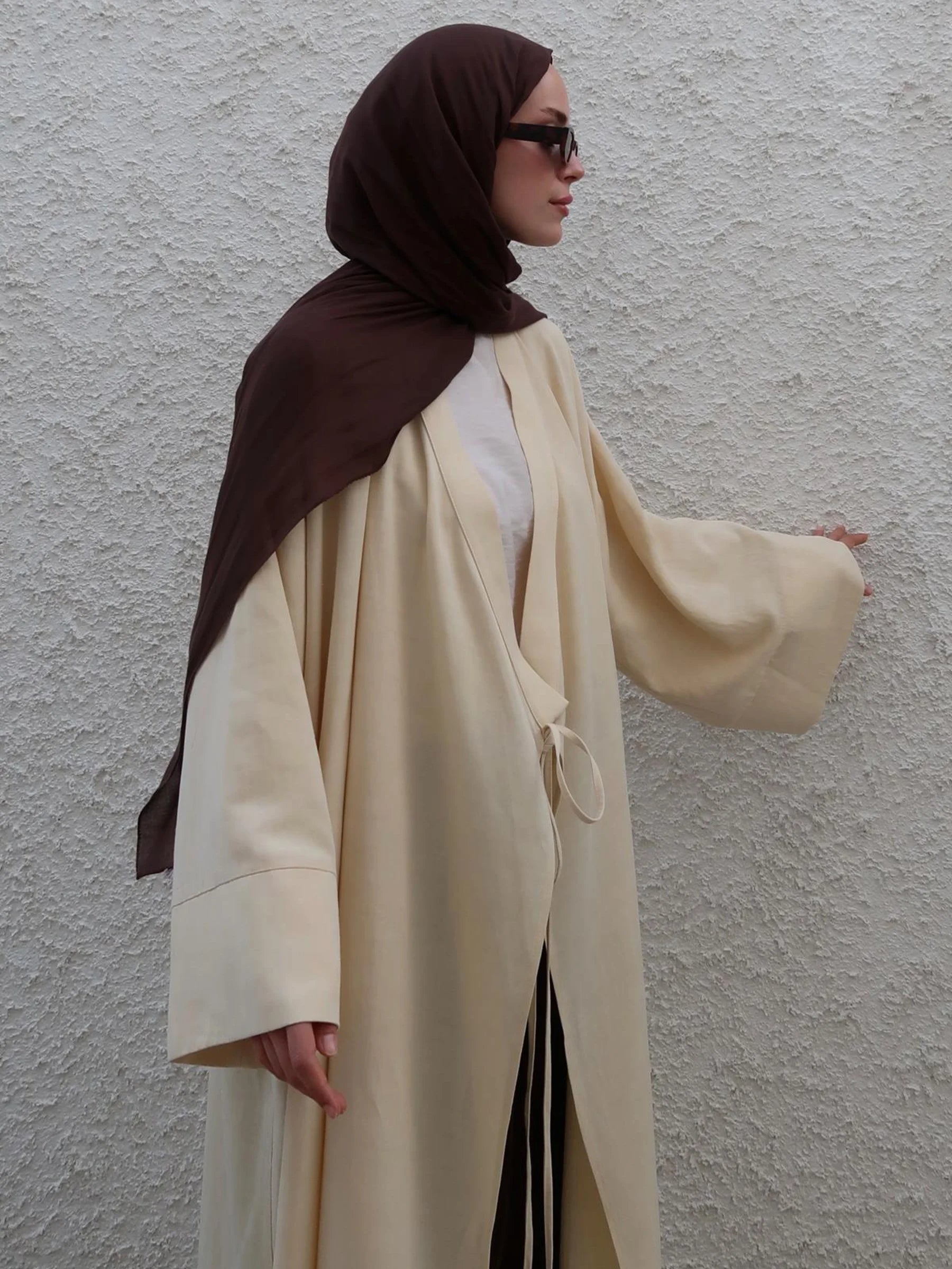 Alya Tencel Kimono - Zartgelb