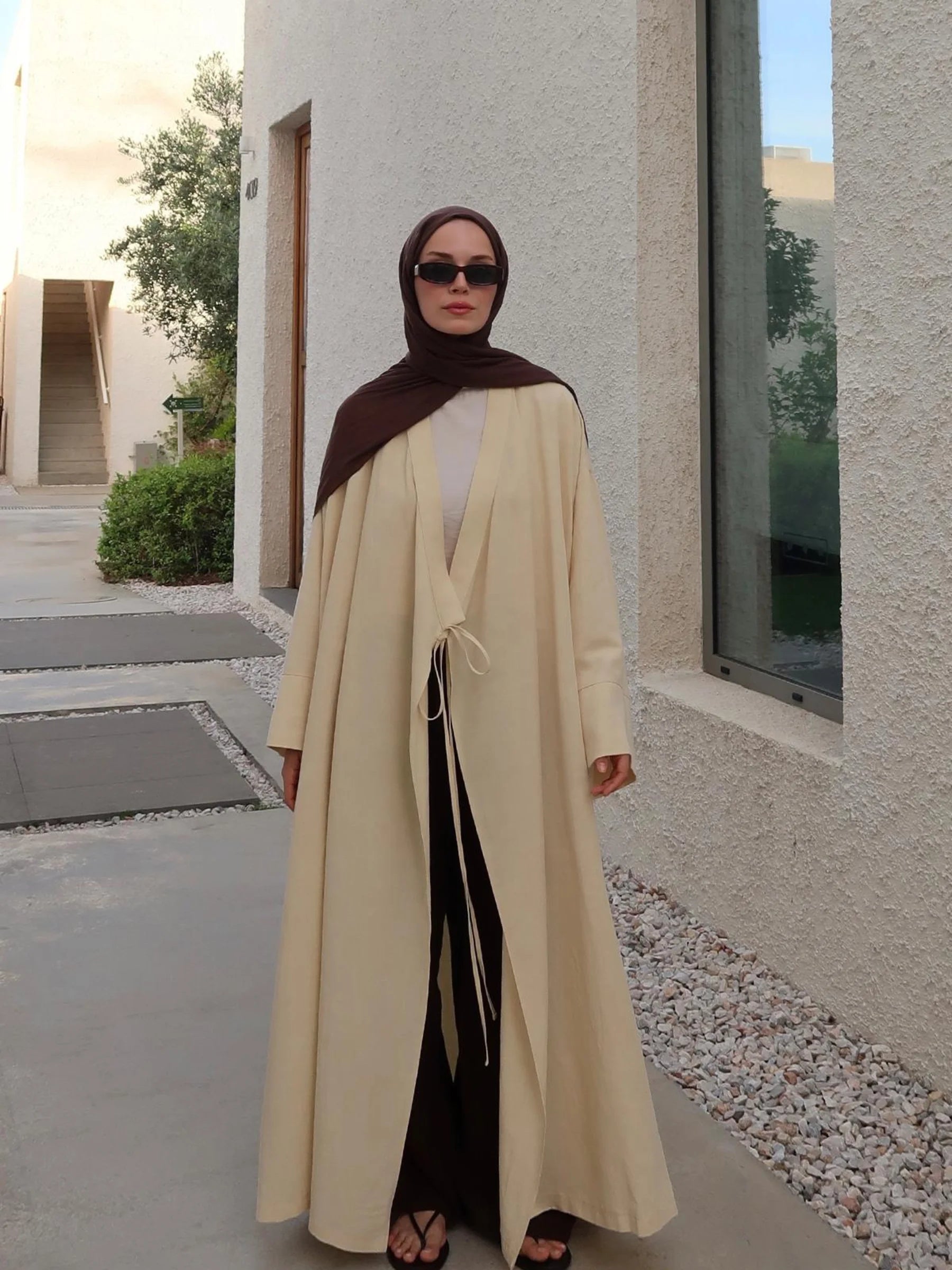 Alya Tencel Kimono - Zartgelb